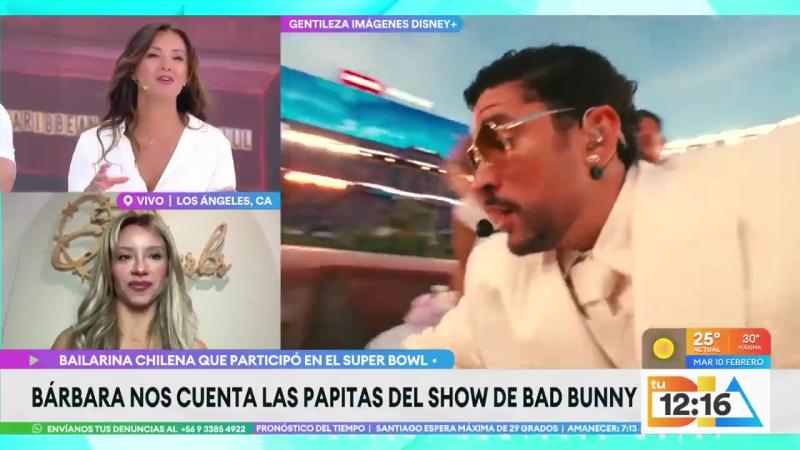 Tu Día | Bárbara Moscoso, chilena que bailó en show de Bad Bunny en el Super Bowl
