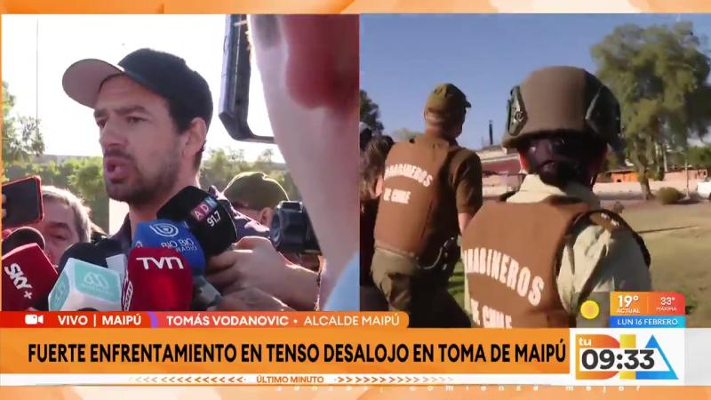 Alcalde Tomás Vodanovic: "Uno no puede ir a tomarse un terreno y sentir que le pertenece" | Tu Día