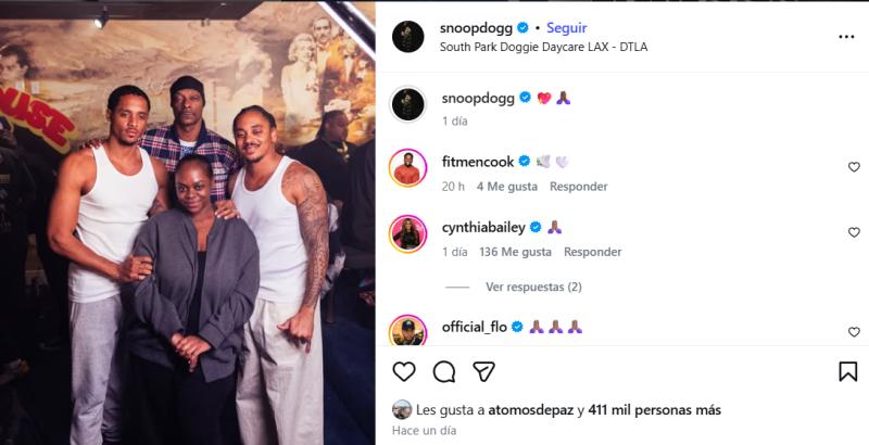 La sensible pérdida que golpea a la familia de Snoop Dogg - Instagram