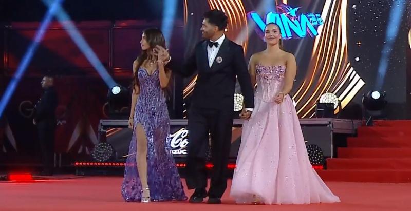 Luis Jiménez junto a sus hijas por la Gala de Viña 2026