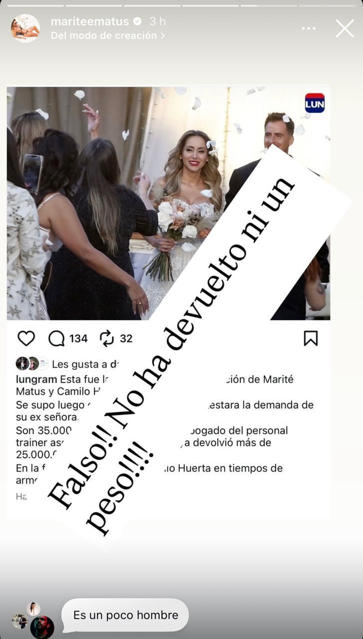 Historia de Marité Matus contra Camilo Huerta | Instagram