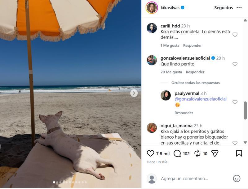 El llamativo comentario de Gonzálo Valenzuela a Kika Silva | Instagram