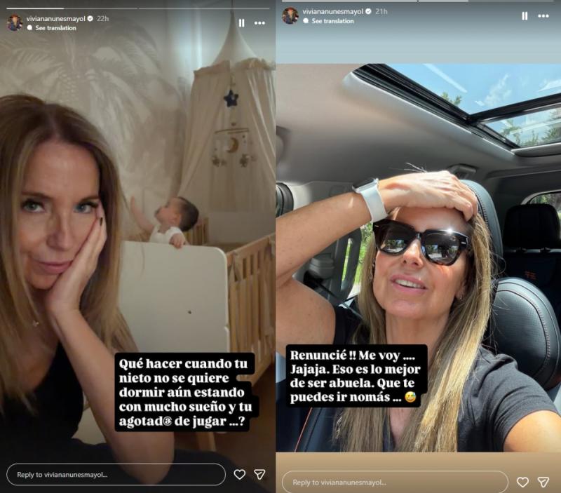 Viviana Nunes muestra que esta cuidando a su nieto | Instagram