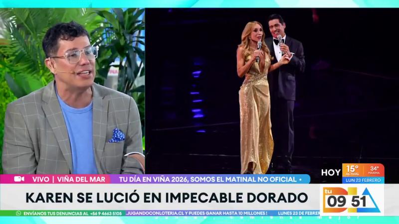 Colombiano revela tres errores del vestido de Karen Doggenweiler en Viña 2026 | Tu Día