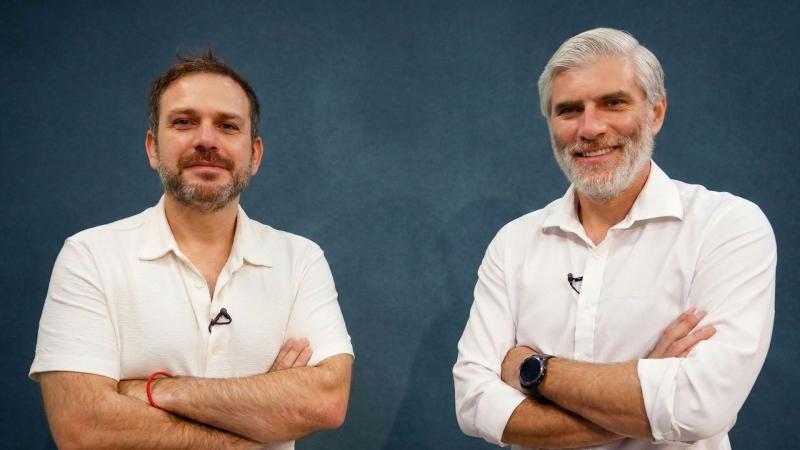 Nacho Valenzuela y Manuel de Tezanos en la transmisión de Cobresal contra Deportes Limache