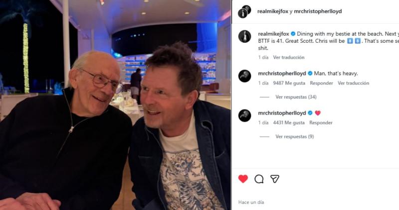 Michael J. Fox y Christopher Lloyd Instagram