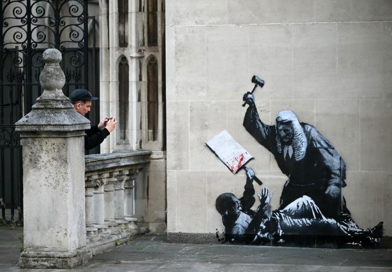 Banksy intervención en Londres | AFP