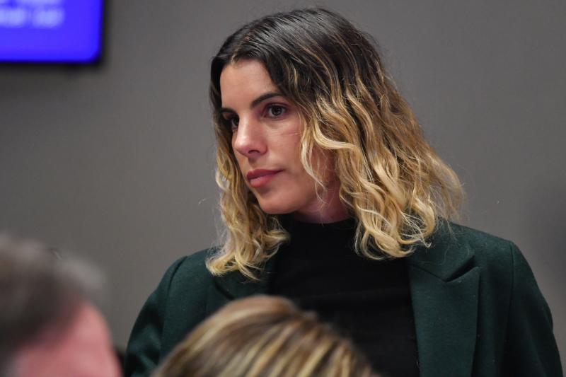 Maite Orsini está presente en el juicio de Nicolás Zepeda - Foto Agencia Uno.