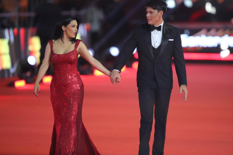 Daniela Aránguiz y Cuco Cerda en la gala de Viña - Aton.
