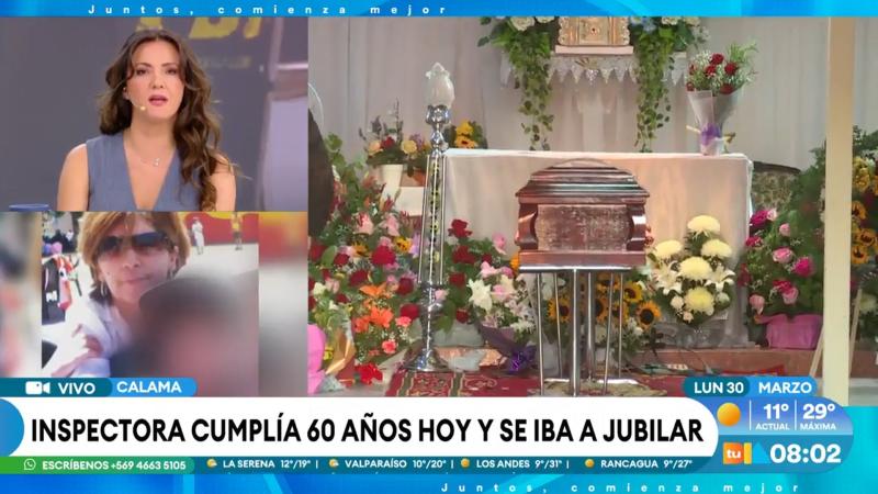 Despedida a la inspectora de la asesinada en Calama