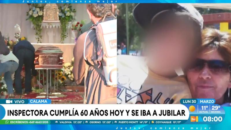 Despedida a la inspectora de la asesinada en Calama