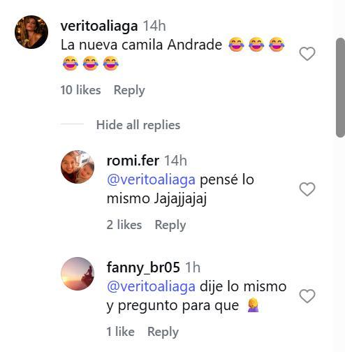 Comentarios en post de Carla Jara | Instagram