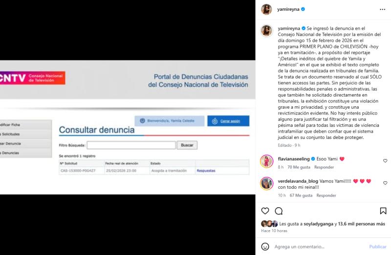 Yamila Reyna toma importante decisión tras filtración de su denuncia | Instagram