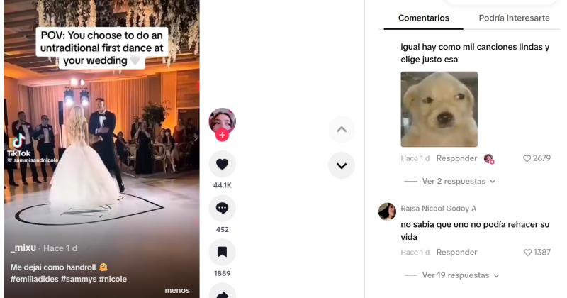 Comentarios que desató la publicación de Sammis Reyes - Captura Tiktok