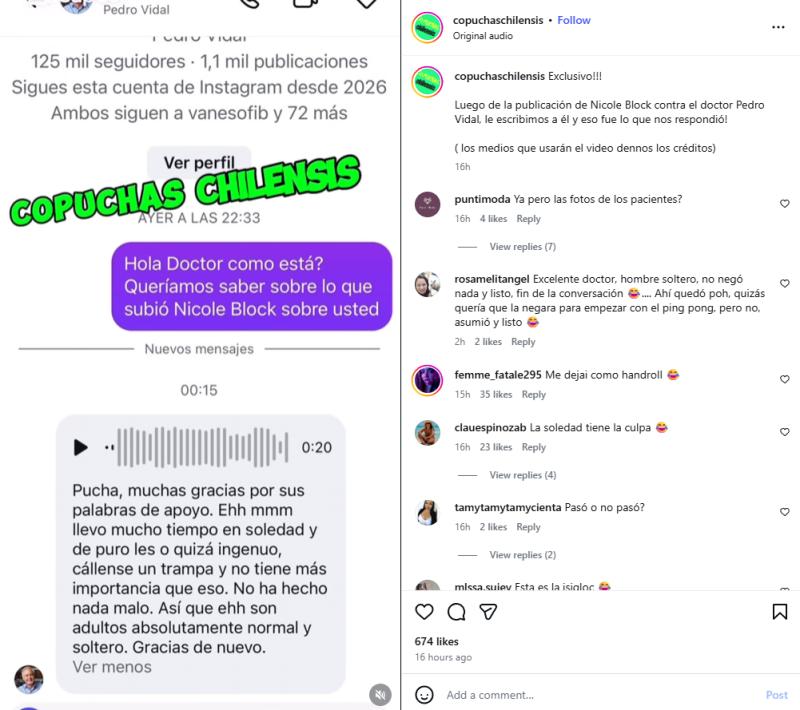 Dr. Pedro Vidal responde a acusaciones de Nicole Block | Copucas Chilensis