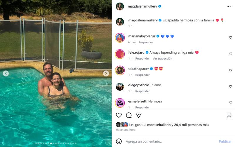 Magdalena Müller deslumbró con fotos de sus vacaciones en familia - Instagram