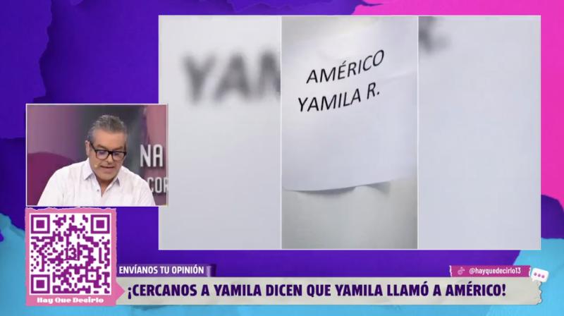 Destapan la petición de Yamila Reyna a Américo.