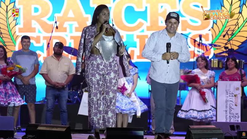 Betsy Camino y Wilson Palma, alcalde de Coihueco