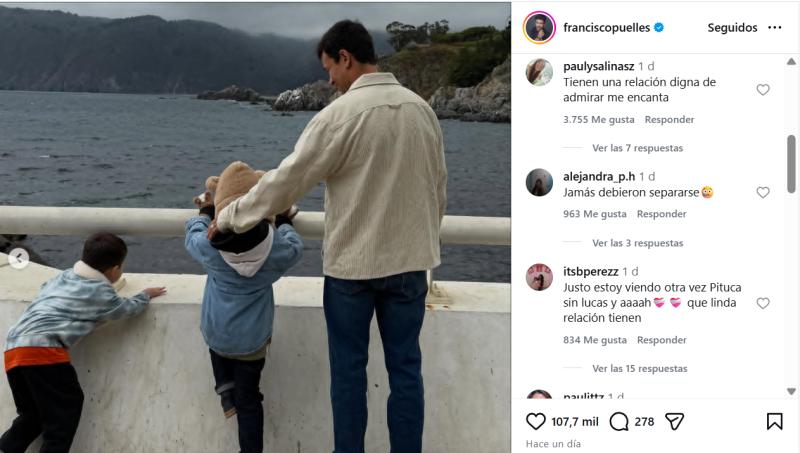 El comentado paseo de Francisco Puelles, Montserrat Ballarin y su hijo - Instagram