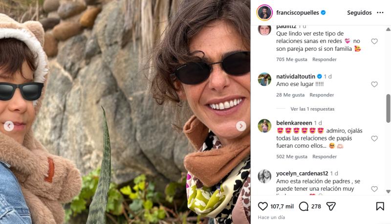 El comentado paseo de Francisco Puelles, Montserrat Ballarin y su hijo - Instagram