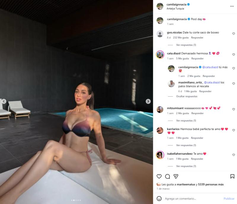 Camila Sepúlveda sube fotos desde la piscina | Instagram