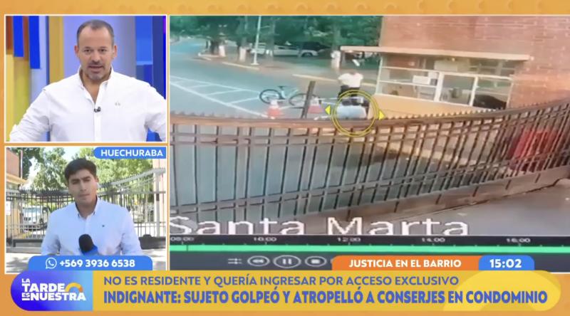 Brutal agresión a dos conserjes en condominio de Huechuraba.