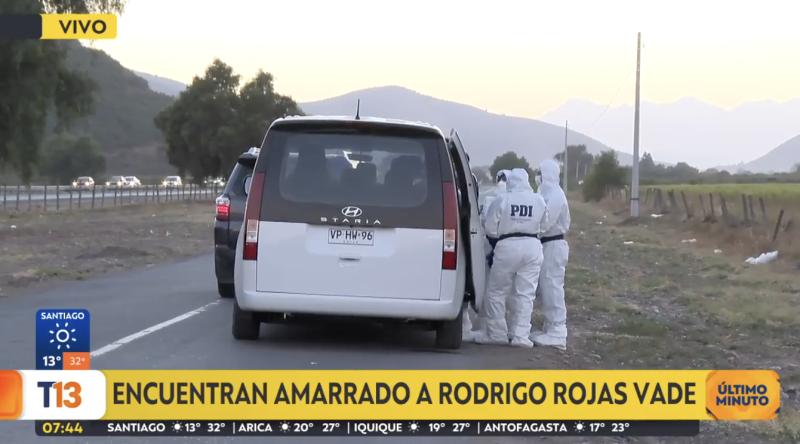 Hallan a Rodrigo Rojas Vade amarrado y rociado con bencina.