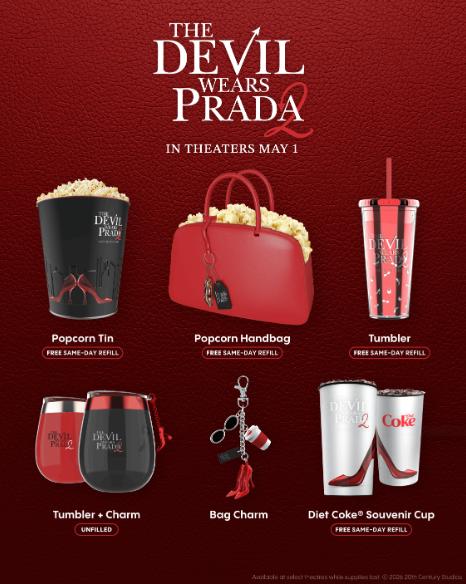 Merch oficial de Cinemark Theatres de El diablo viste a la moda 2