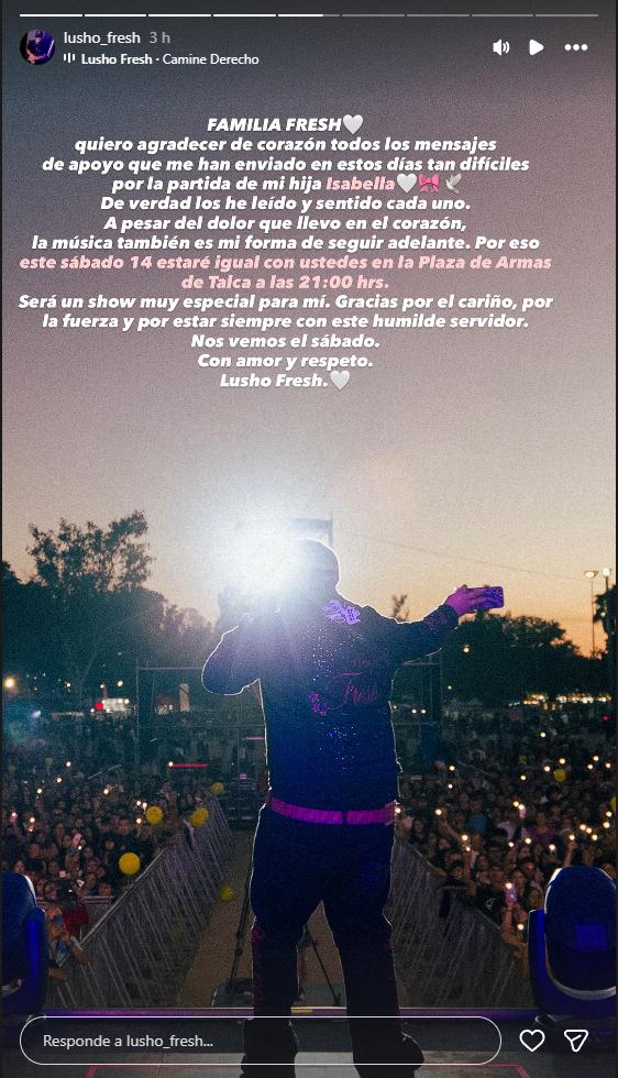 Lusho Fresh da a conocer la muerte de su hija | Instagram