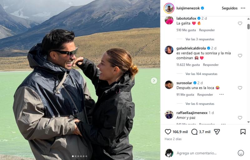 Mago Jiménez y Gala Caldirola n la Patagonia chilena, específicamente cerca de Torres del Paine | Instagram