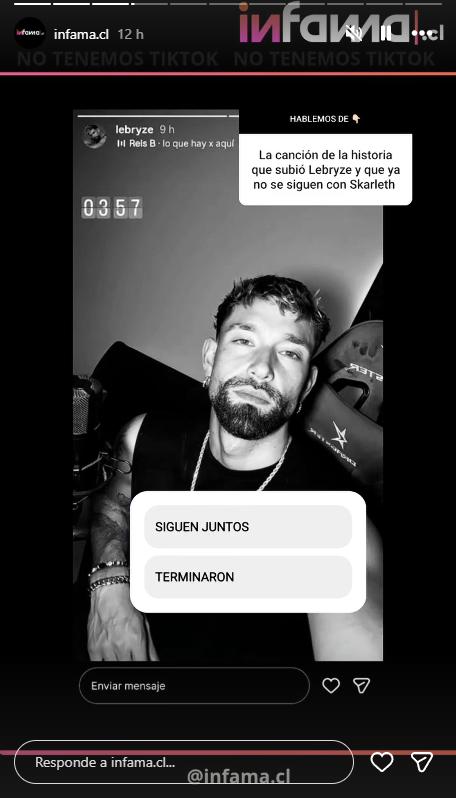 Skar habría terminado su relación con el chico reality Diego Bazaes | Instagram