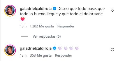 Gala Caldirola deja mensaje de apoyo a Fran Maira | Instagram