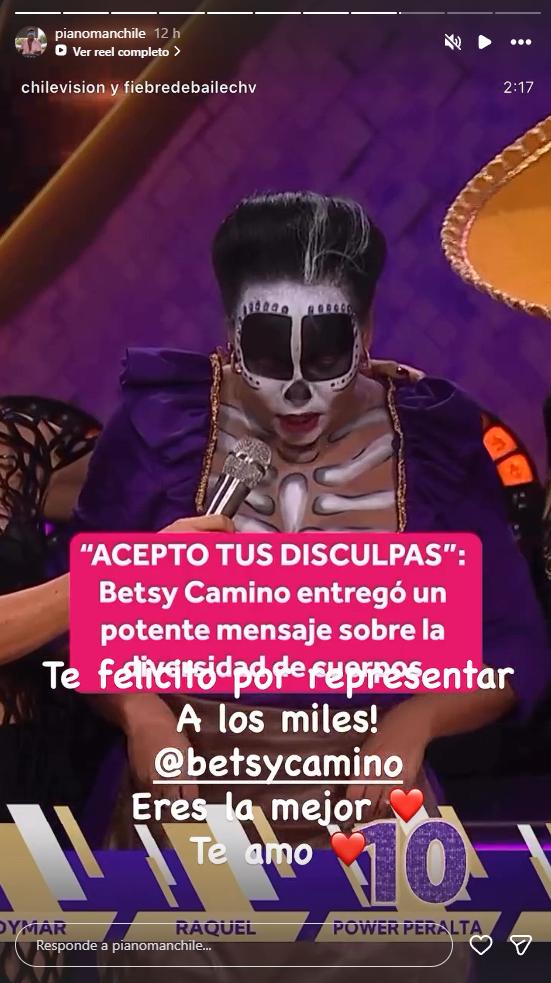 Cristian Sandoval muestra su apoyo a su pareja Betsy Camino | Instagram