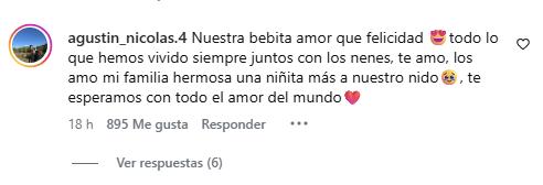 Agustín Ambiado comentario a Rocío Toscano | Instagram