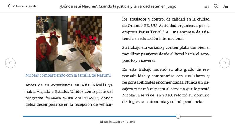 Detalles del libro escrito por Humberto Zepeda, padre de Nicolás Zepeda por caso Narumi Kurisaki | Captura Amazon