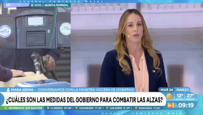 Mara Sedini entrega las medidas del Gobierno tras alza de combustibles.