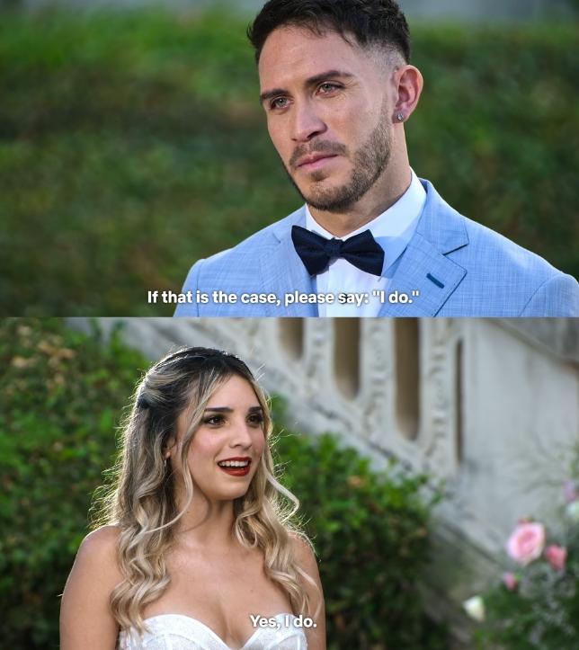 Chico reality Santiago Martínez y Emily Ceco en reality Love Is Blind | Netflix