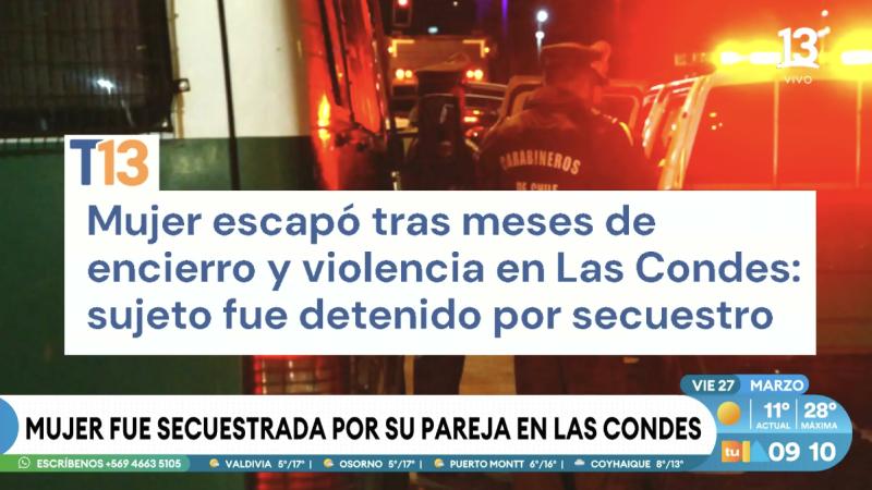 Mujer estuvo secuestrada en Las Condes: conoció a secuestrador en app de citas.
