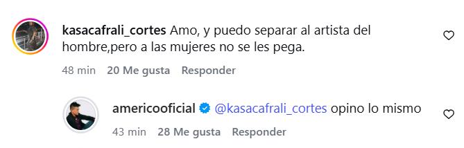 Respuesta de Américo | Instagram