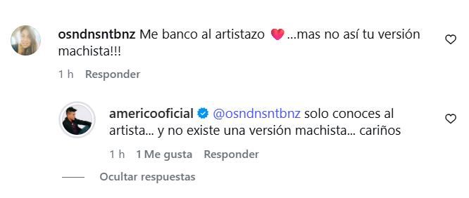 Respuesta de Américo | Instagram