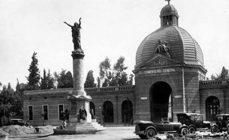 Cementerio General de Recoleta en los años 20. Créditos: Museo Histórico Nacional.