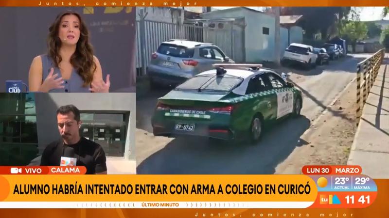 Estudiante habría intentado entrar con arma a colegio de Curicó