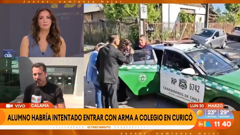 Estudiante habría intentado entrar con arma a colegio de Curicó
