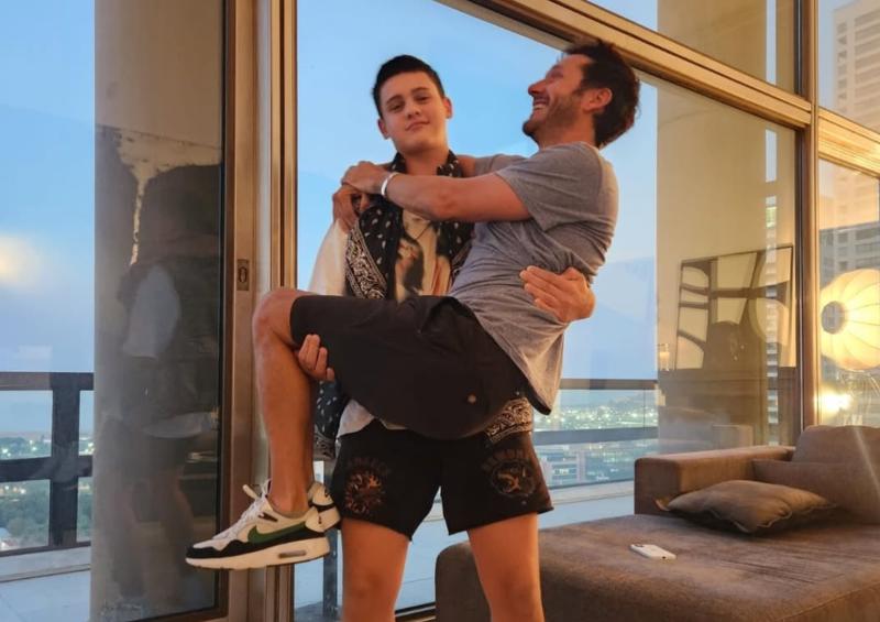 Benjamín Vicuña y su hijo Bautista