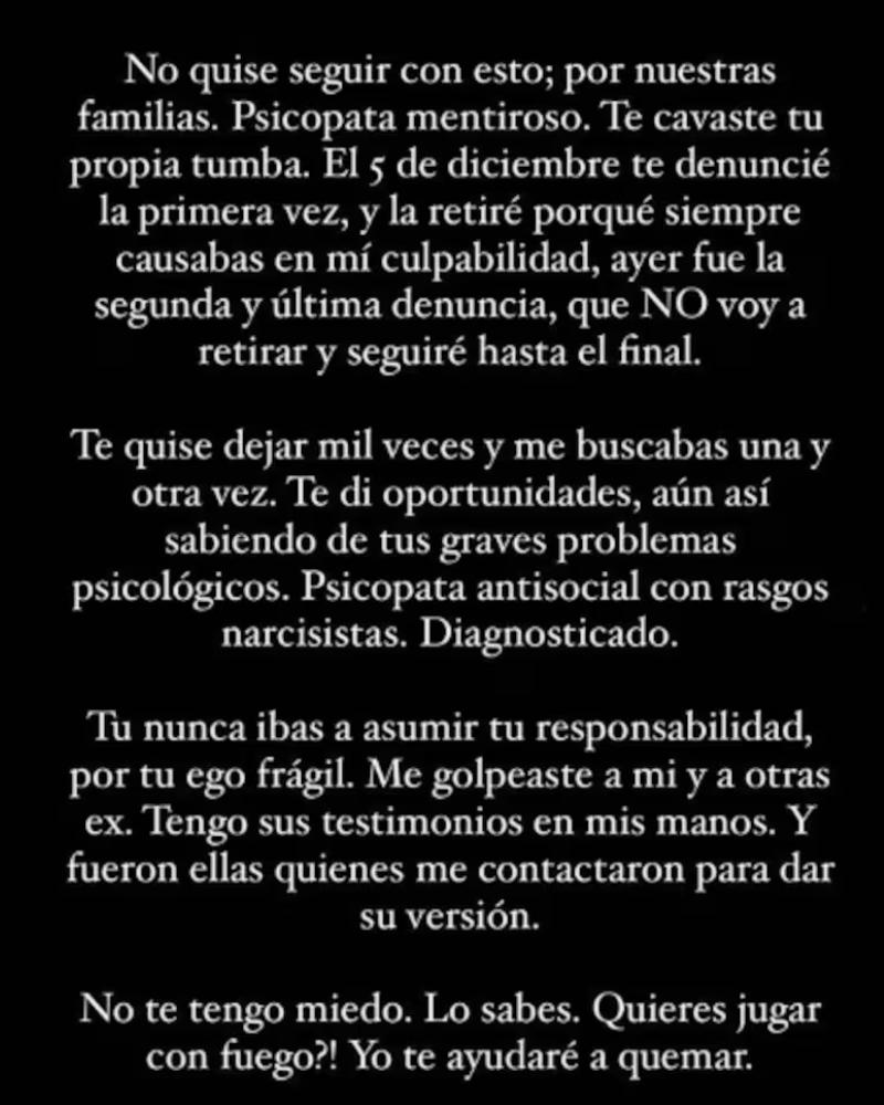 Catalina Gaeta, ex de Sebastián Ramírez.