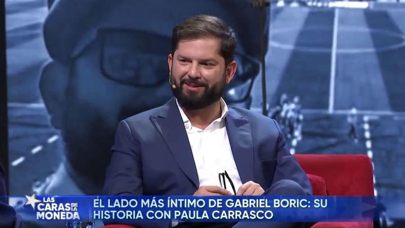 Don Francisco y el Presidente Gabriel Boric en "Las caras de la Moneda"
