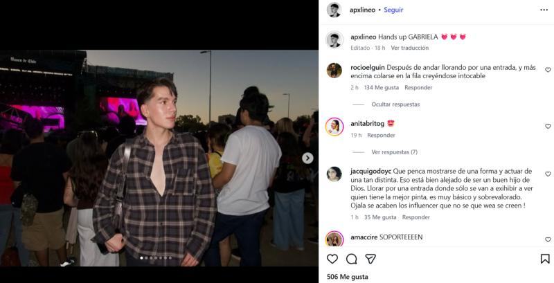 Captura Instagram @apxlineo