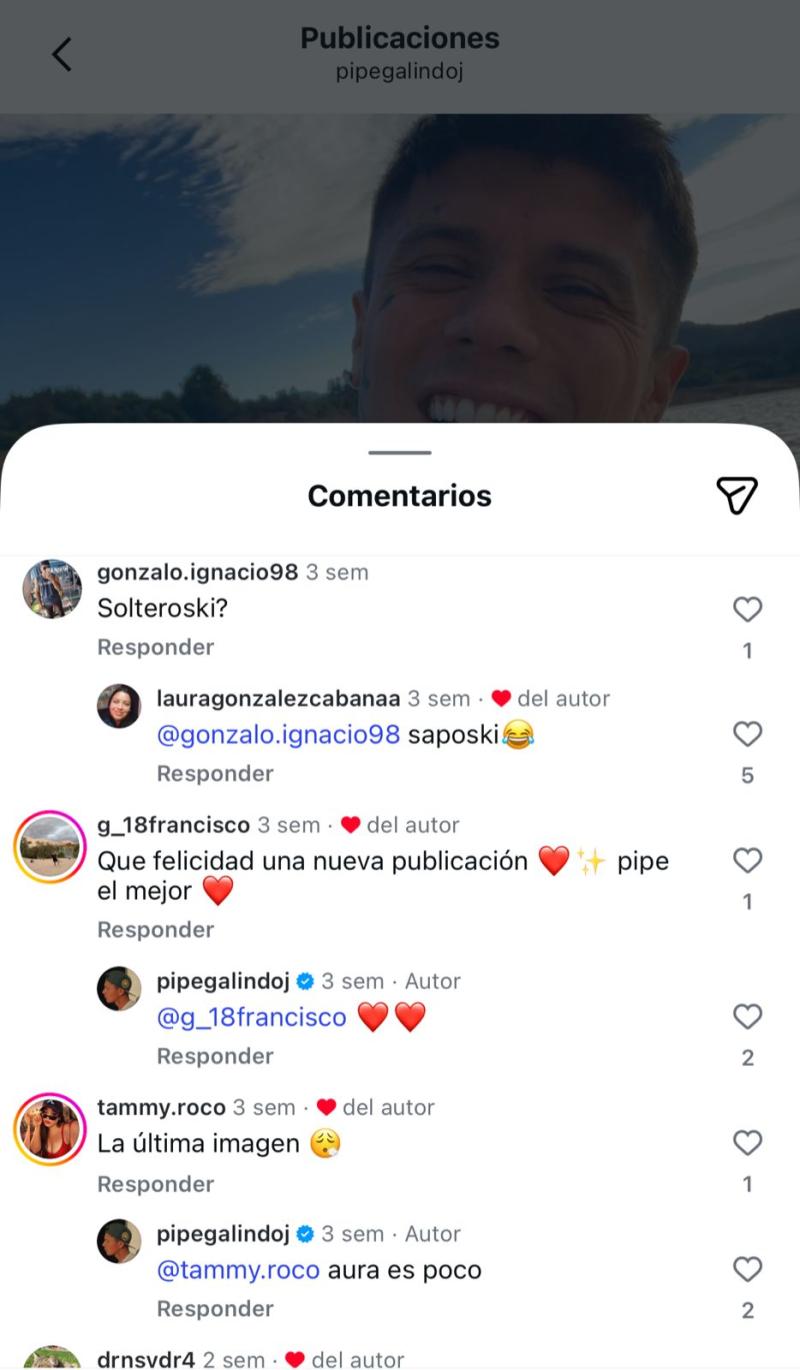 Comentarios en post de Galindo publicado el 1 de marzo | Instagram