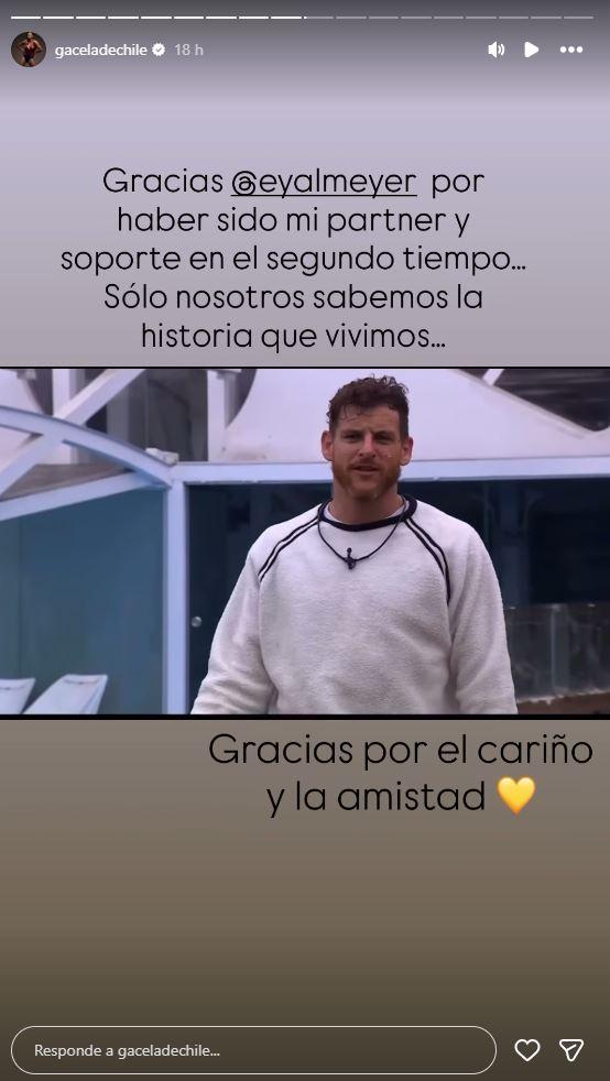 Evelyn Ortiz dedicó un mensaje en Instagram a Eyal Meyer.