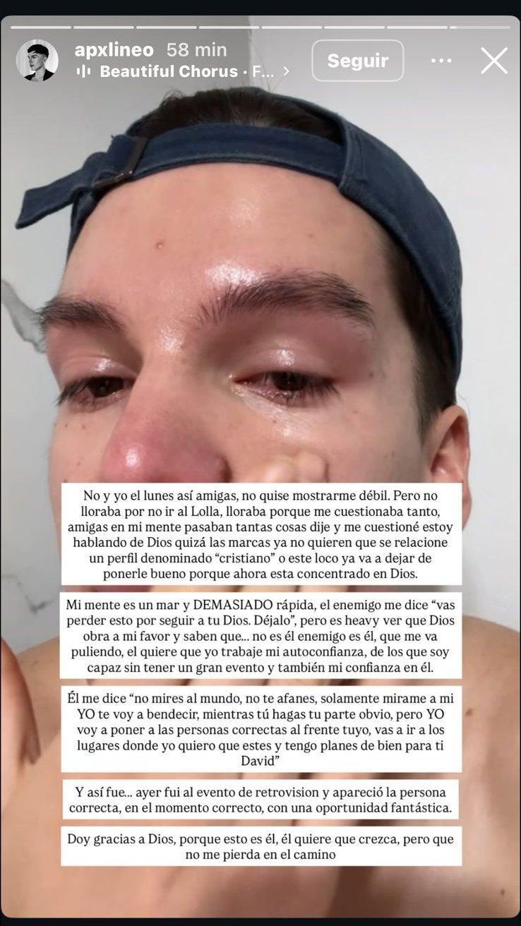 Captura Instagram - Descargo de @apxlineo por Lollapalooza